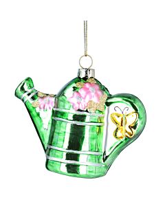 Gisela Graham Watering Can Glass Tree Decoration